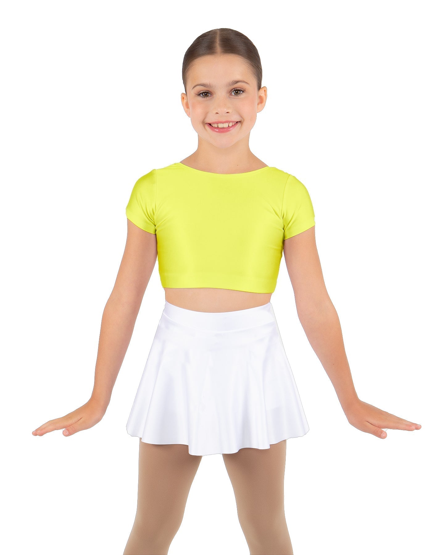 Solid Lycra Cap Sleeve Crop Top