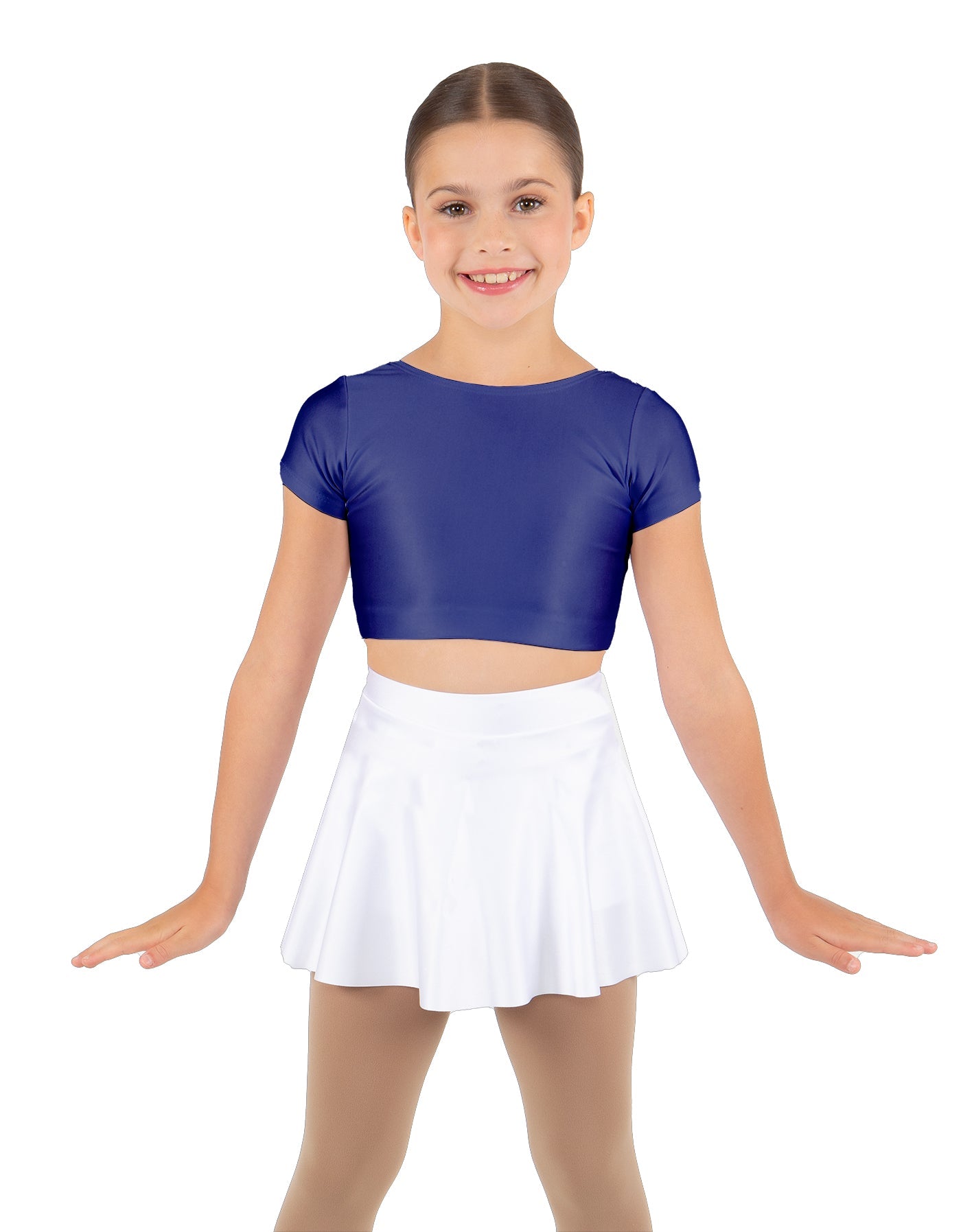 Solid Lycra Cap Sleeve Crop Top