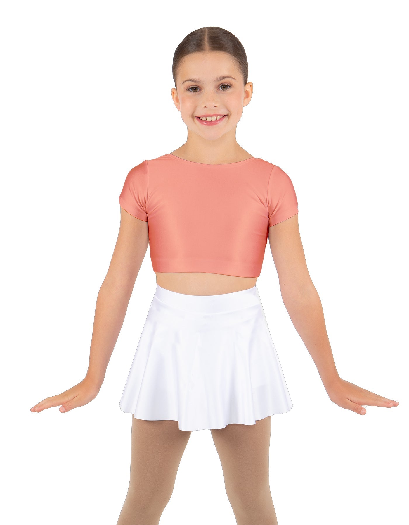 Solid Lycra Cap Sleeve Crop Top