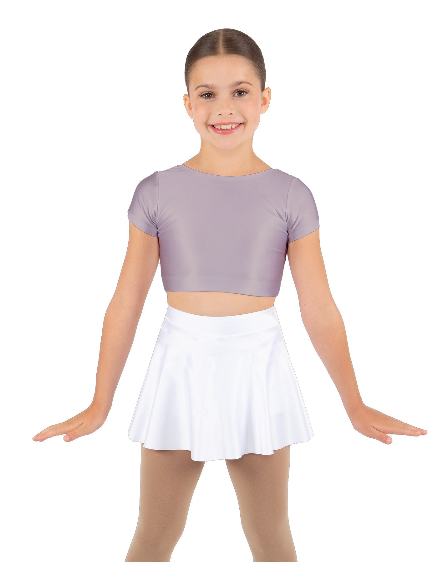 Solid Lycra Cap Sleeve Crop Top