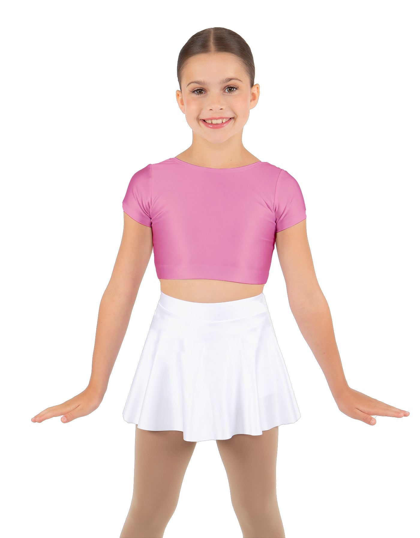 Solid Lycra Cap Sleeve Crop Top