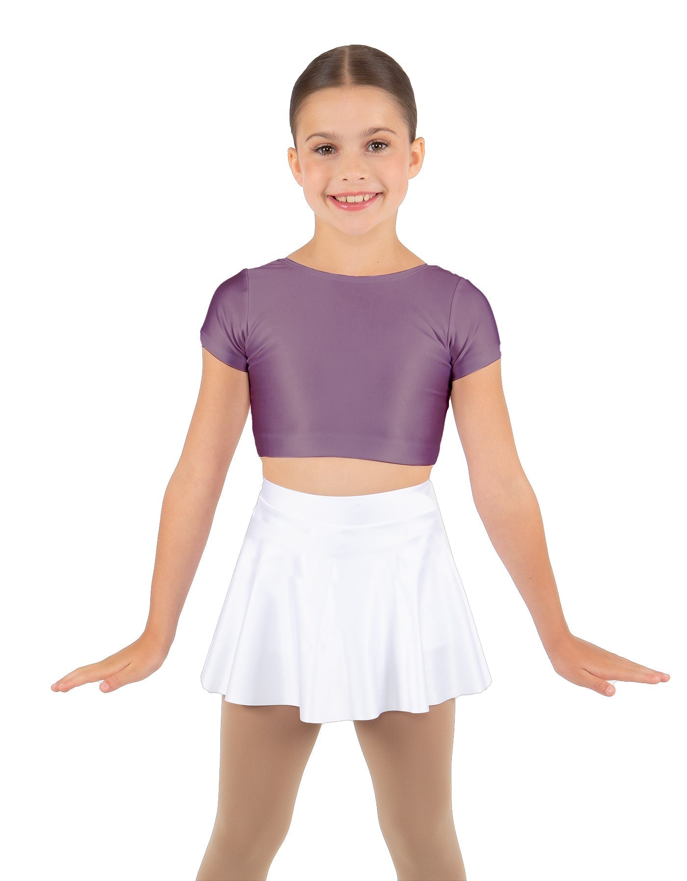 Solid Lycra Cap Sleeve Crop Top