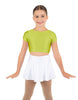 Solid Lycra Cap Sleeve Crop Top