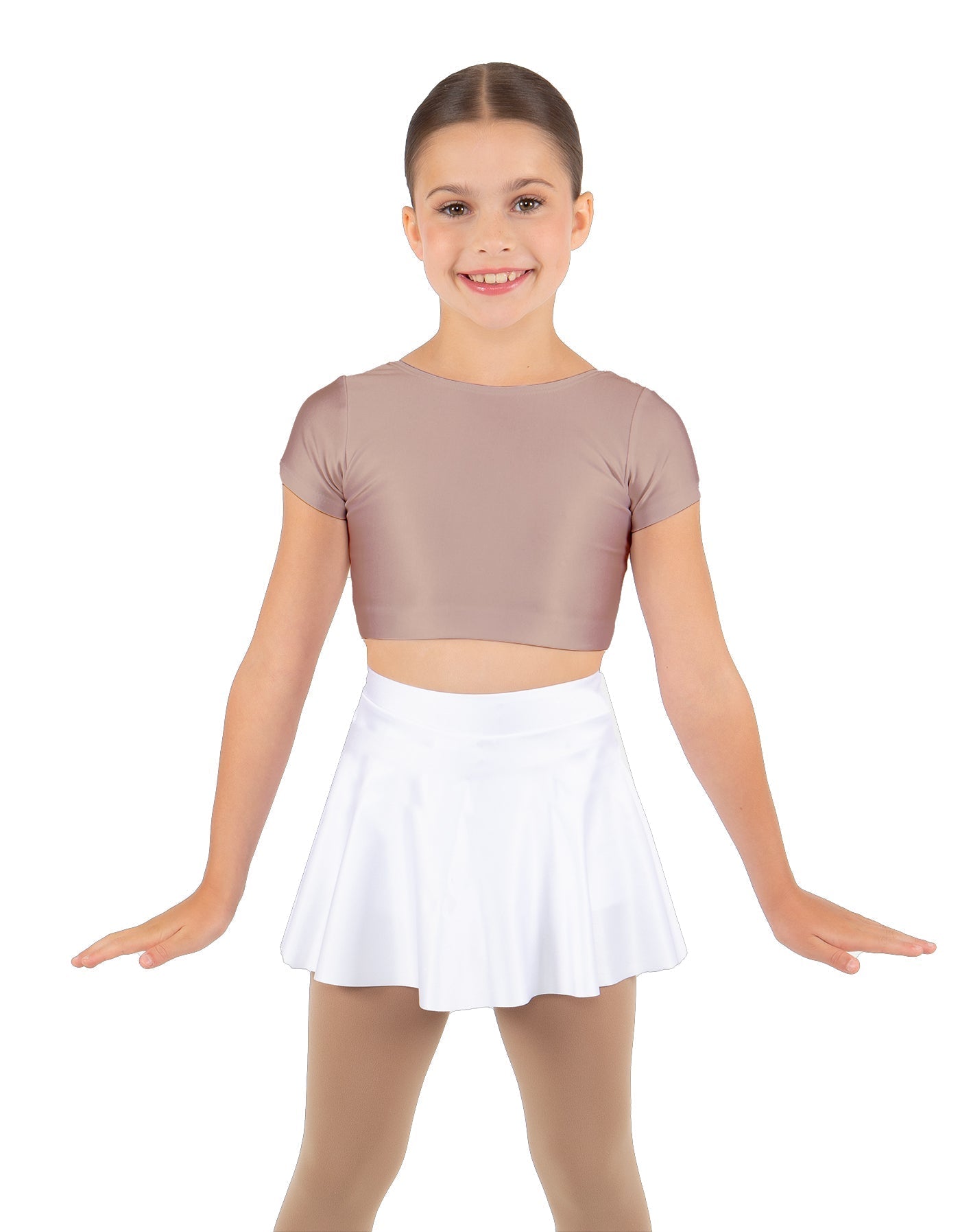 Solid Lycra Cap Sleeve Crop Top