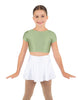 Solid Lycra Cap Sleeve Crop Top