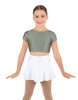 Solid Lycra Cap Sleeve Crop Top
