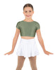 Solid Lycra Cap Sleeve Crop Top