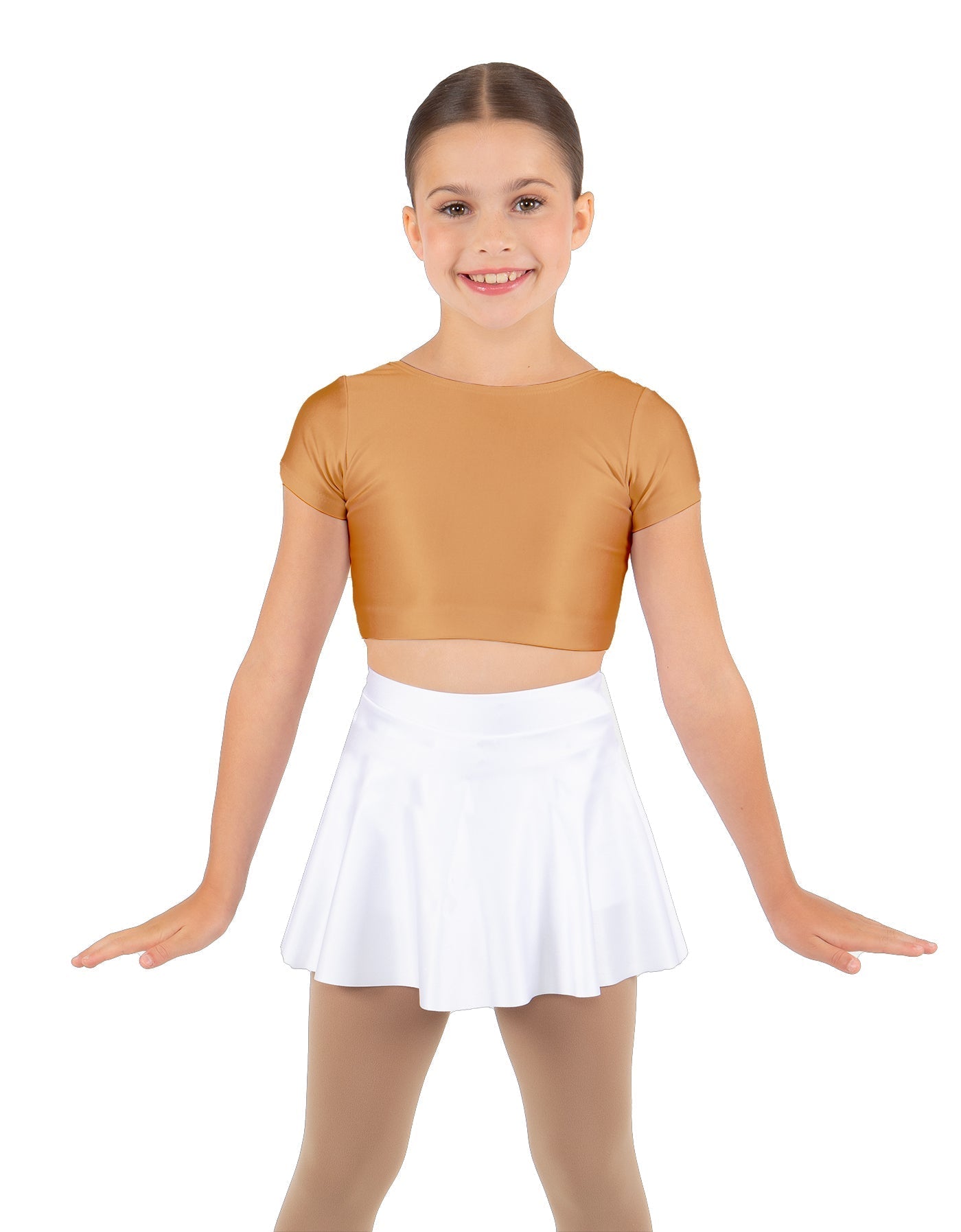 Solid Lycra Cap Sleeve Crop Top
