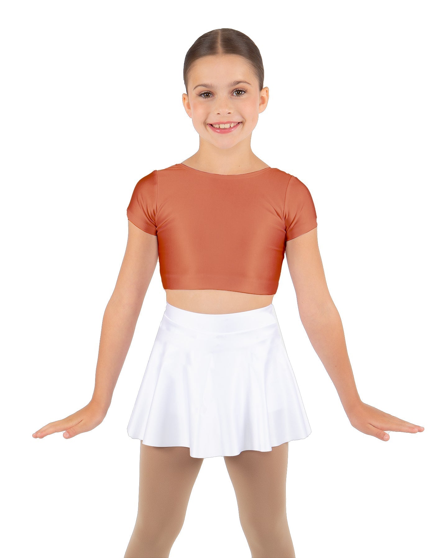 Solid Lycra Cap Sleeve Crop Top