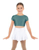 Solid Lycra Cap Sleeve Crop Top