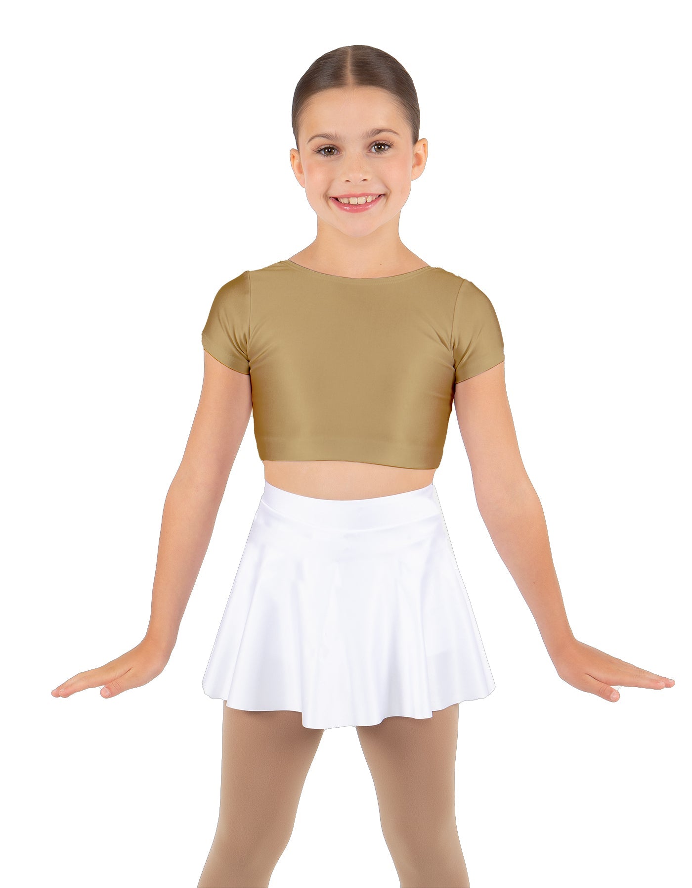 Solid Lycra Cap Sleeve Crop Top