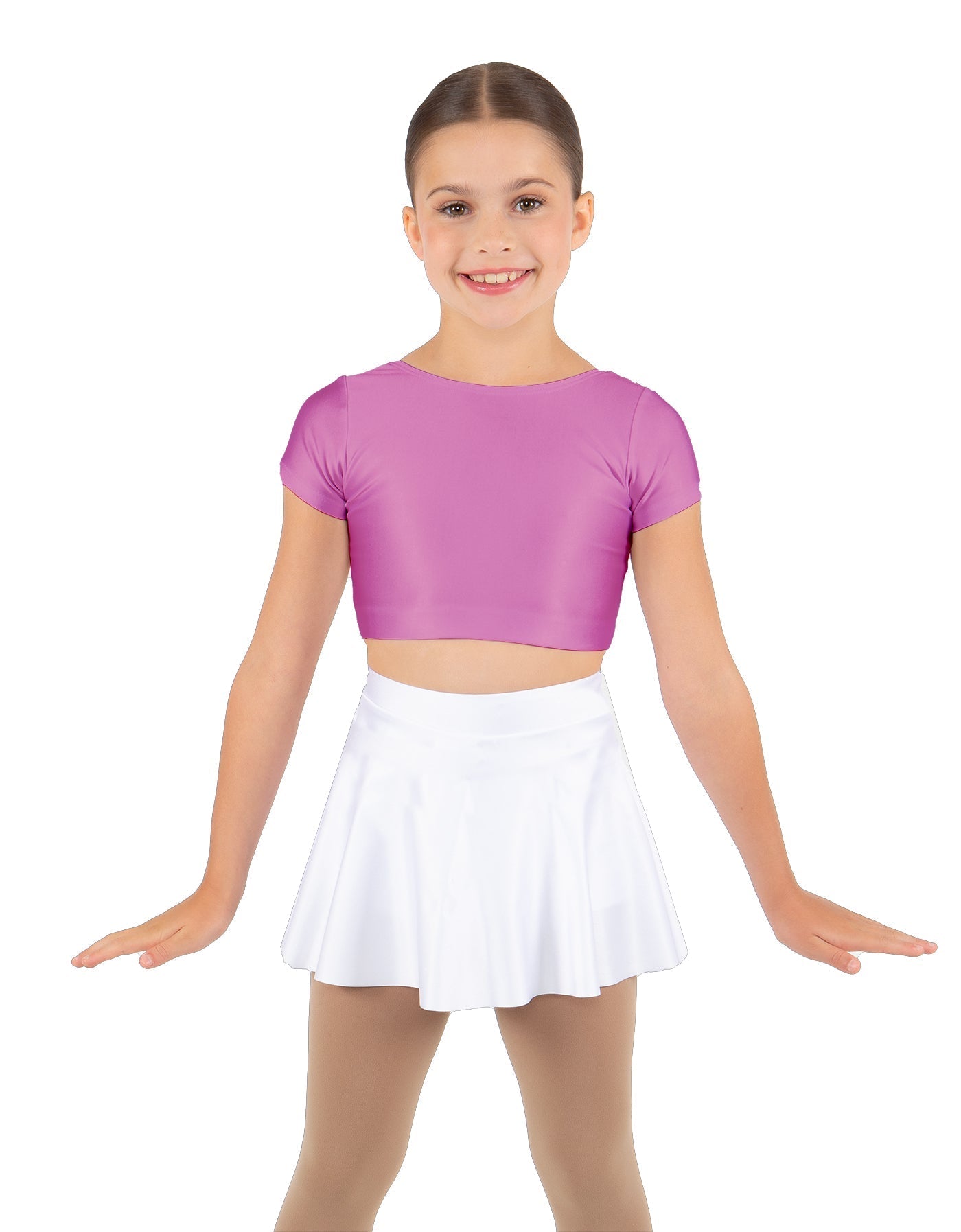 Solid Lycra Cap Sleeve Crop Top