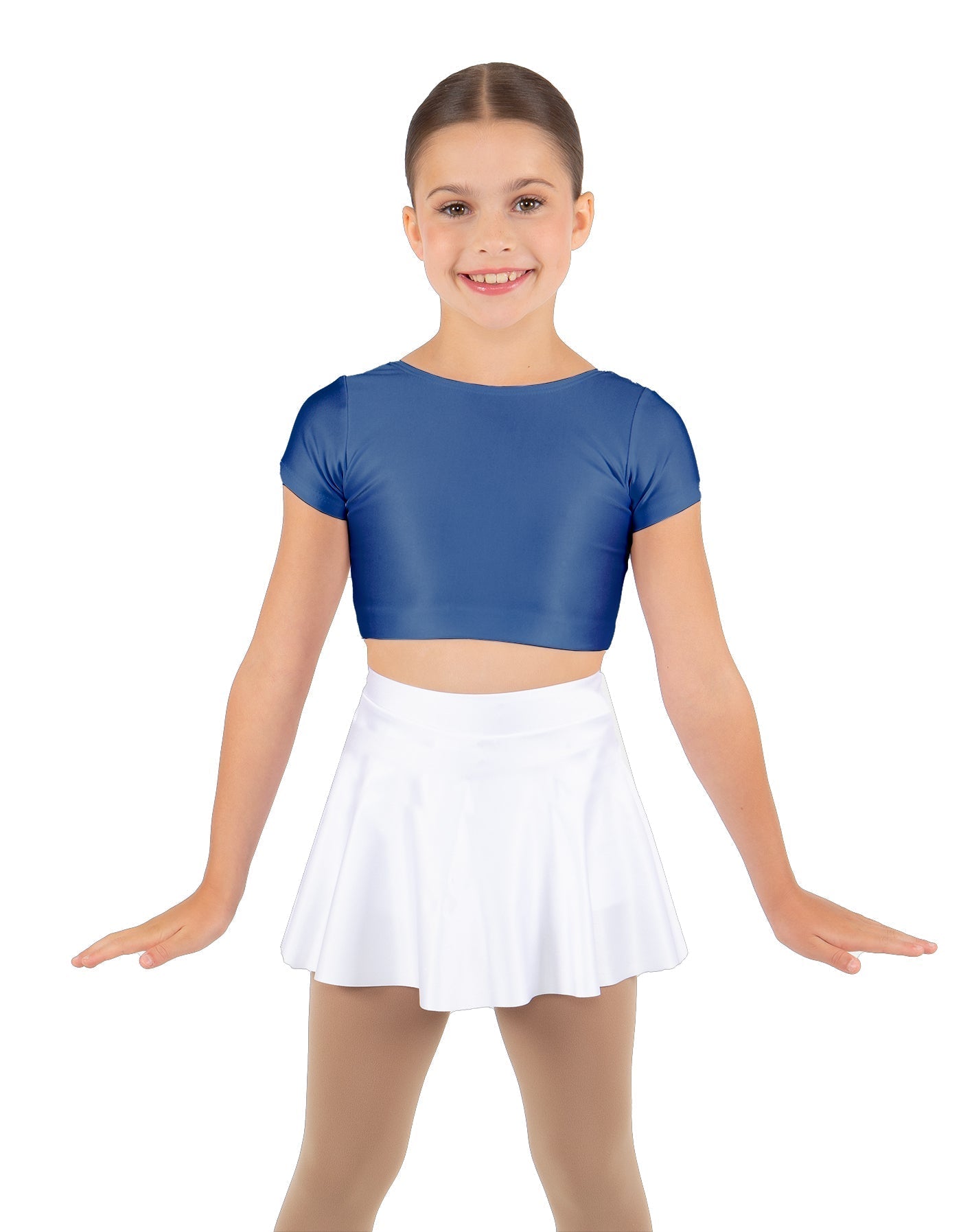 Solid Lycra Cap Sleeve Crop Top