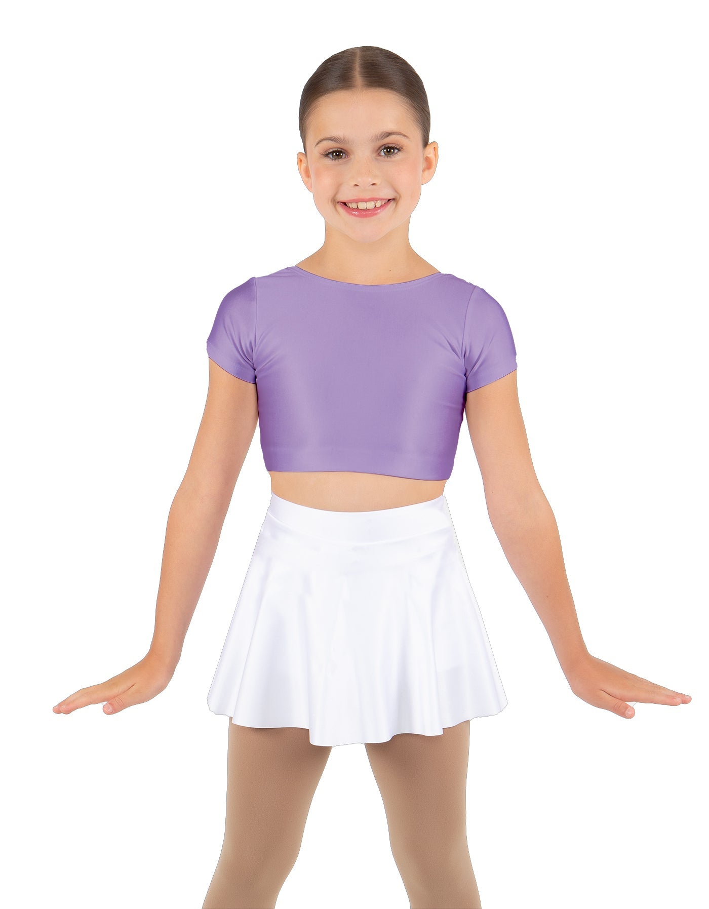 Solid Lycra Cap Sleeve Crop Top