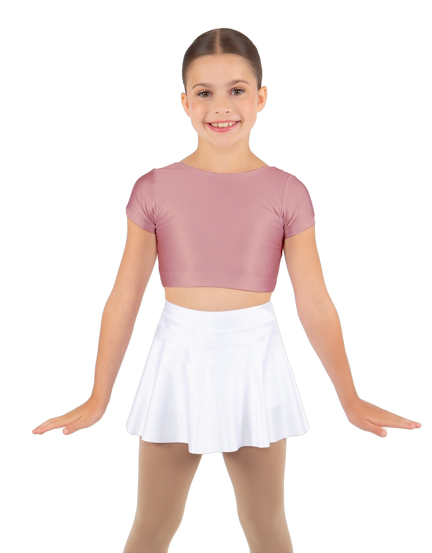 Solid Lycra Cap Sleeve Crop Top