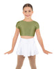 Solid Lycra Cap Sleeve Crop Top