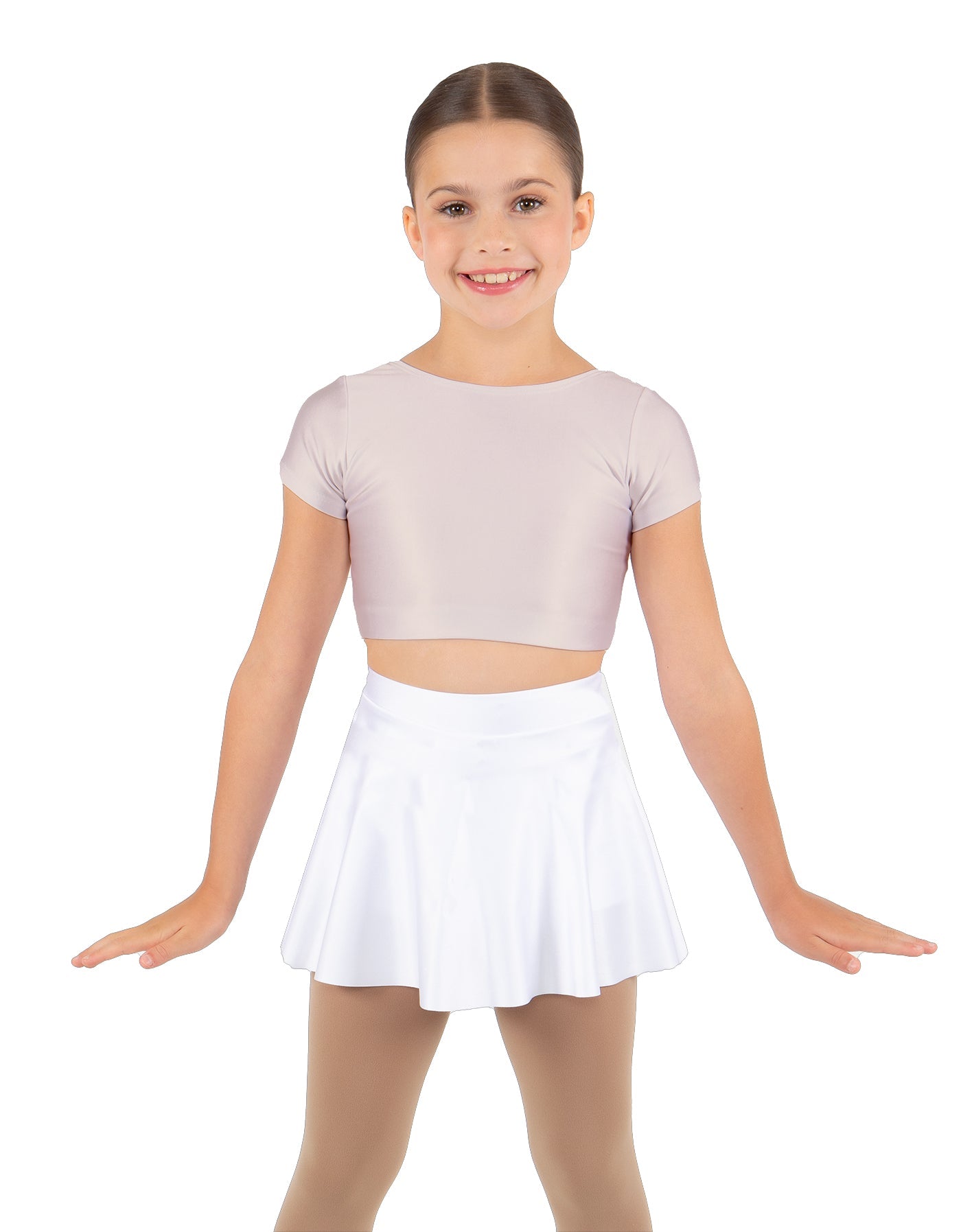 Solid Lycra Cap Sleeve Crop Top