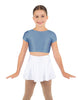 Solid Lycra Cap Sleeve Crop Top