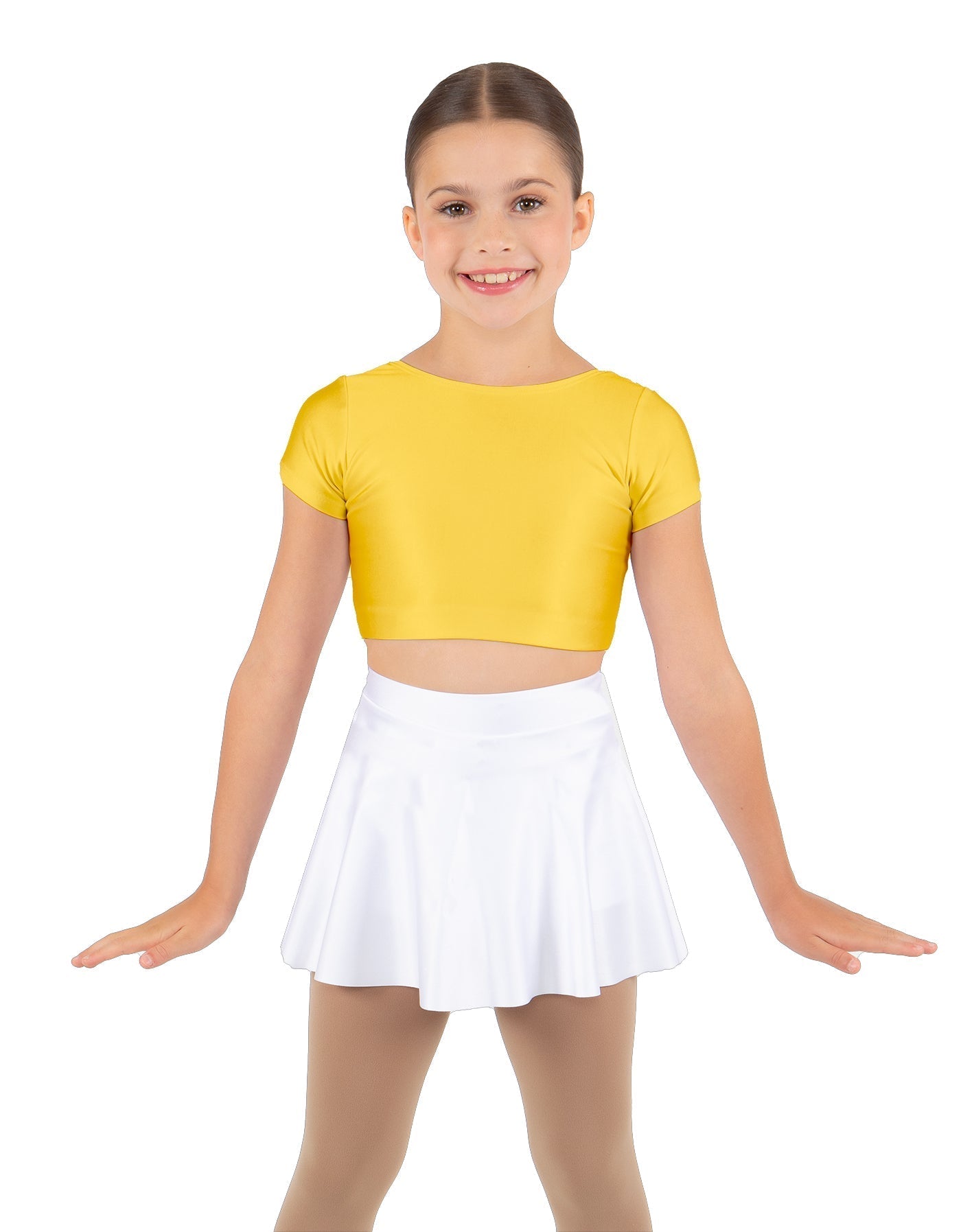 Solid Lycra Cap Sleeve Crop Top