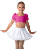 Solid Lycra Sweetheart Puff Sleeve Crop Top with Triangle Back