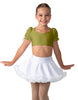 Solid Lycra Sweetheart Puff Sleeve Crop Top with Triangle Back
