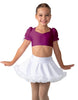 Solid Lycra Sweetheart Puff Sleeve Crop Top with Triangle Back