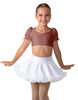 Solid Lycra Sweetheart Puff Sleeve Crop Top with Triangle Back