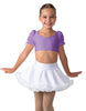 Solid Lycra Sweetheart Puff Sleeve Crop Top with Triangle Back