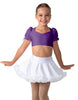 Solid Lycra Sweetheart Puff Sleeve Crop Top with Triangle Back