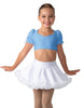 Solid Lycra Sweetheart Puff Sleeve Crop Top with Triangle Back