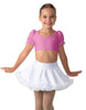 Solid Lycra Sweetheart Puff Sleeve Crop Top with Triangle Back