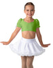 Solid Lycra Sweetheart Puff Sleeve Crop Top with Triangle Back