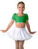 Solid Lycra Sweetheart Puff Sleeve Crop Top with Triangle Back