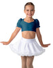 Solid Lycra Sweetheart Puff Sleeve Crop Top with Triangle Back