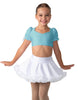 Solid Lycra Sweetheart Puff Sleeve Crop Top with Triangle Back