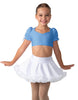 Solid Lycra Sweetheart Puff Sleeve Crop Top with Triangle Back
