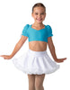 Solid Lycra Sweetheart Puff Sleeve Crop Top with Triangle Back