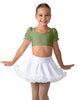 Solid Lycra Sweetheart Puff Sleeve Crop Top with Triangle Back