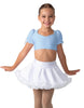 Solid Lycra Sweetheart Puff Sleeve Crop Top with Triangle Back