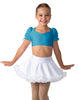 Solid Lycra Sweetheart Puff Sleeve Crop Top with Triangle Back