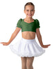 Solid Lycra Sweetheart Puff Sleeve Crop Top with Triangle Back