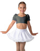 Solid Lycra Sweetheart Puff Sleeve Crop Top with Triangle Back