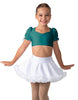Solid Lycra Sweetheart Puff Sleeve Crop Top with Triangle Back