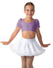 Solid Lycra Sweetheart Puff Sleeve Crop Top with Triangle Back