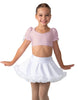 Solid Lycra Sweetheart Puff Sleeve Crop Top with Triangle Back