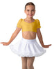 Solid Lycra Sweetheart Puff Sleeve Crop Top with Triangle Back