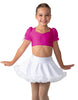 Solid Lycra Sweetheart Puff Sleeve Crop Top with Triangle Back