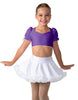 Solid Lycra Sweetheart Puff Sleeve Crop Top with Triangle Back