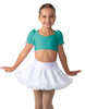 Solid Lycra Sweetheart Puff Sleeve Crop Top with Triangle Back