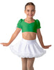 Solid Lycra Sweetheart Puff Sleeve Crop Top with Triangle Back